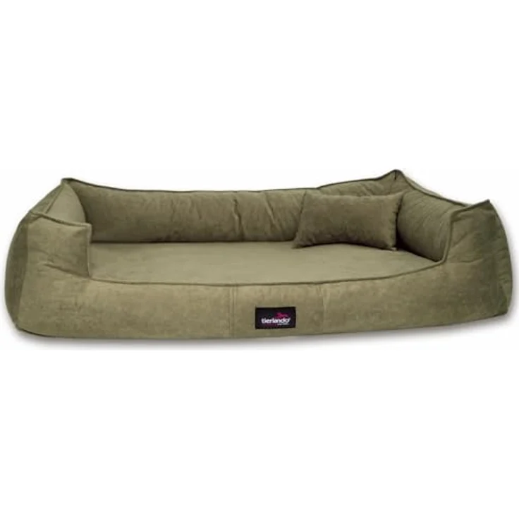 tierlando® Orthopädisches Hundebett Bruce Velours Abnehmbar Waschbar Mittelgroße Große Hunde L XL Hundesofa Hundekorb Viereckig 26 Olive Grün, 110x90cm - Preisvergleich – Bild 2