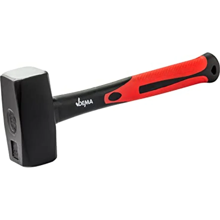 DEMA Hammer Fäustel / Hammer 1500g mit Fiberglasstiel, schwere und massive Ausführung, ergonomischer Griff – Bild 1