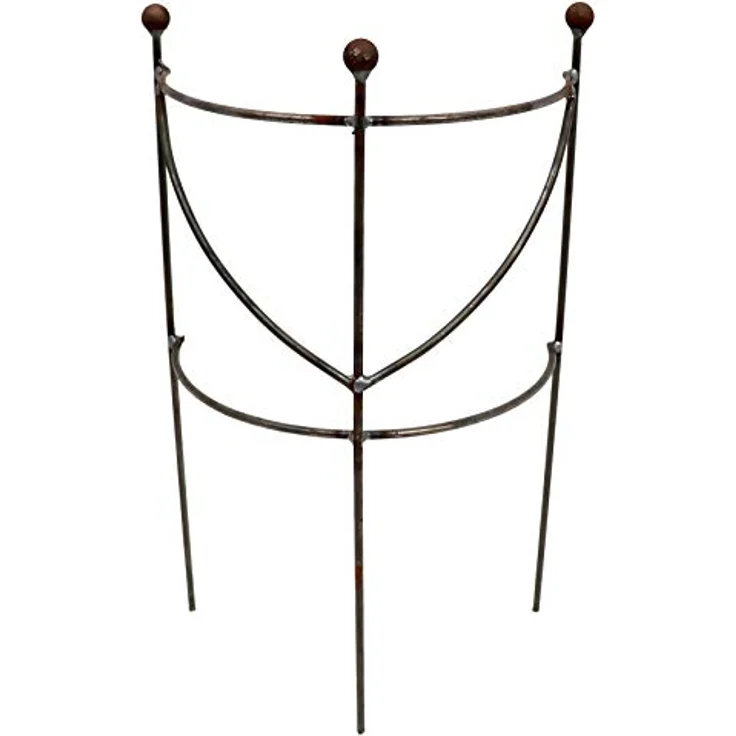 Hirsch Terracotta Staudenhalter halbrund H:50 B:30 T:16cm stabil massiv Vollmaterial, Pflanzenstütze, Rankhilfe, Rankgitter, Beetgitter, Pflanzenhalter – Bild 1