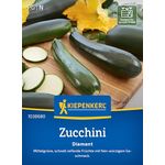 Kiepenkerl Zucchini Diamant F1-Hybride, dunkelgrüne Früchte mit hellgrünen Flecken, ertragreich bis zum Frost, nicht rankend