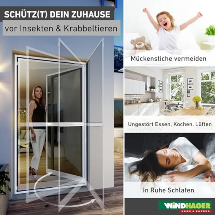 Windhager Fliegenschutz-Pendeltür 100 x 210 cm - – Bild 2