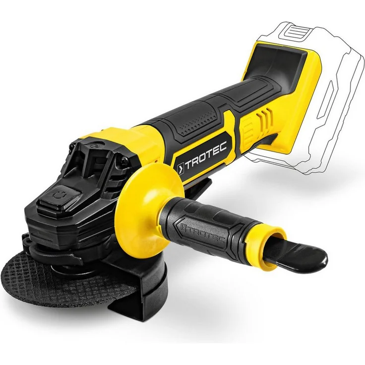 TROTEC Akku-Winkelschleifer PAGS 21-115 NB, hochwertiger Getriebekopf aus Aluminium-Druckguss, blau – Bild 1