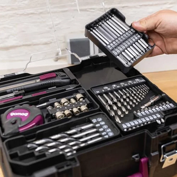 Scheppach Gomag Akku-Schlagbohrschrauber-Set GO-CSK74/1, 20 V, 74-teiliges Zubehörset, 50 Nm Drehmoment, Akku & Ladegerät, mobil im Koffer – Bild 6