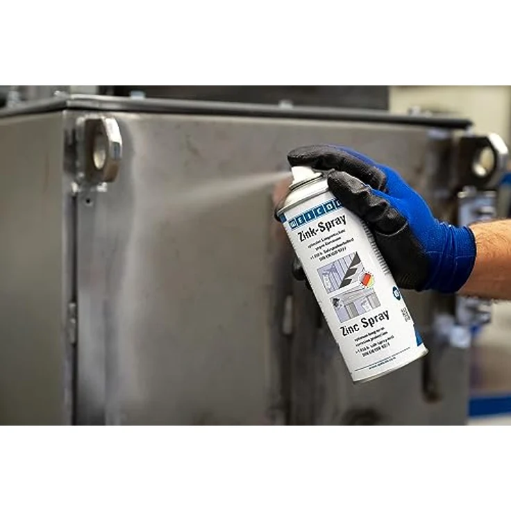 WEICON Zink-Spray 400 ml | Rostschutzfarbe für alle Metalloberflächen | Matt Grau / Anthrazit, leicht angewitterte Feuerverzinkung – Bild 5