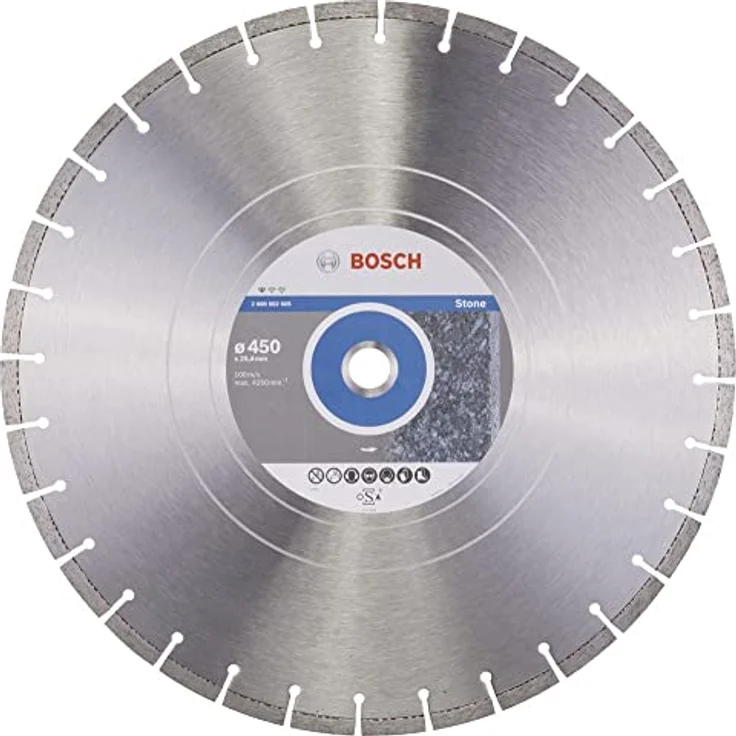Bosch Professional Diamanttrennscheibe Standard für Stone, 450 x 25,40 x 3,6 x 10 mm, 2608602605 – Bild 4