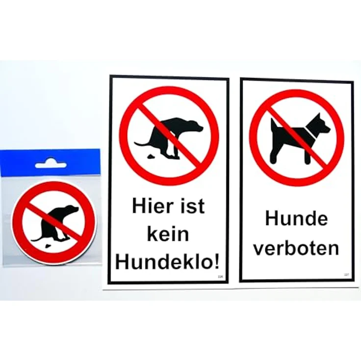 carstyling XXL Leinenpflicht für Hunde! 150 x 250 mm Warn- Hinweis- und Verbotsschild PST-Kunststoff, weiß/rot/schwarz – Bild 4
