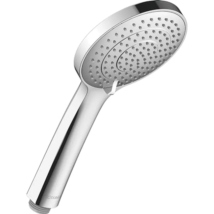 Duravit Brauseset 800, Duschbrause mit 3 Strahlarten, Chrom Hochglanz, höhenverstellbar, sparsam im Wasserverbrauch