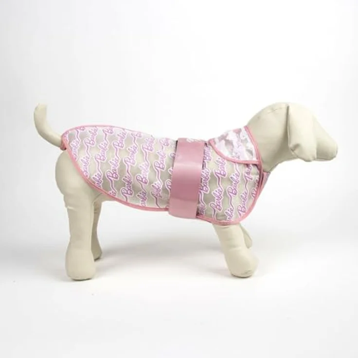 Barbie Regenjacke für Hunde, XS, mehrfarbig, wasserfest – Bild 4