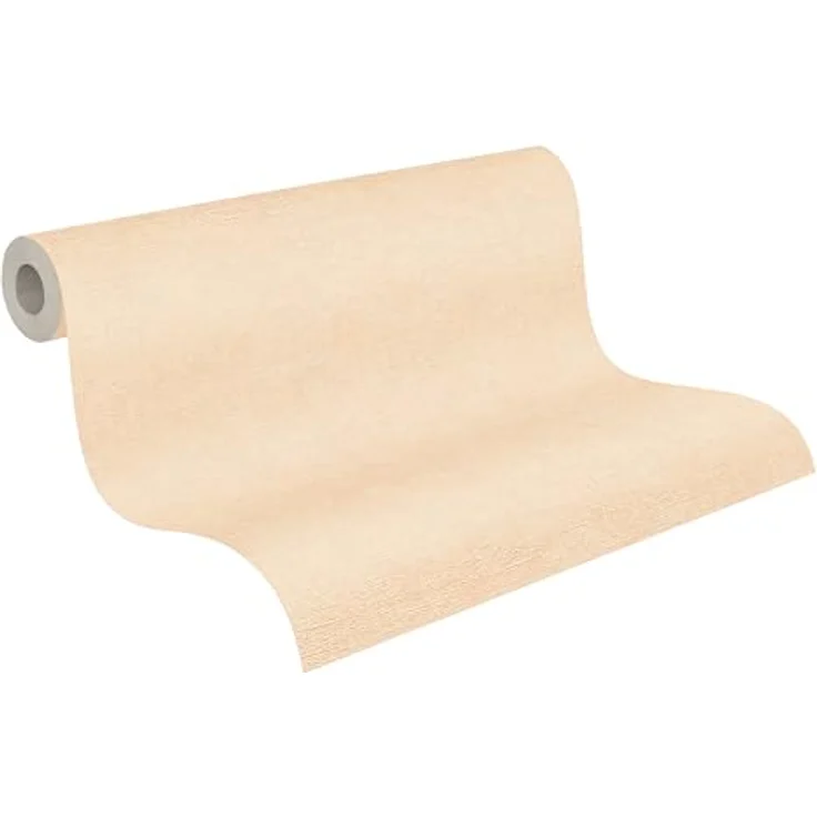 A.S. Création Smart Surfaces Vliestapete in Textiloptik, einfarbig, 10,05 m x 0,53 m, Beige-Rosa, hochwertige Materialqualität, Made in Germany, hohe Licht- und Scheuerbeständigkeit – Bild 1