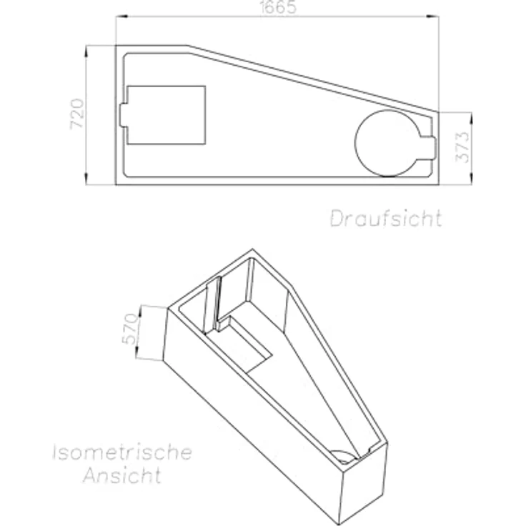 Schulte Raumsparbadewanne Riva, rechte Version, 170x75 cm, Weiß Sanitäracryl, inkl. Hartschaum-Wannenträger + Ab- und Überlauf – Bild 3