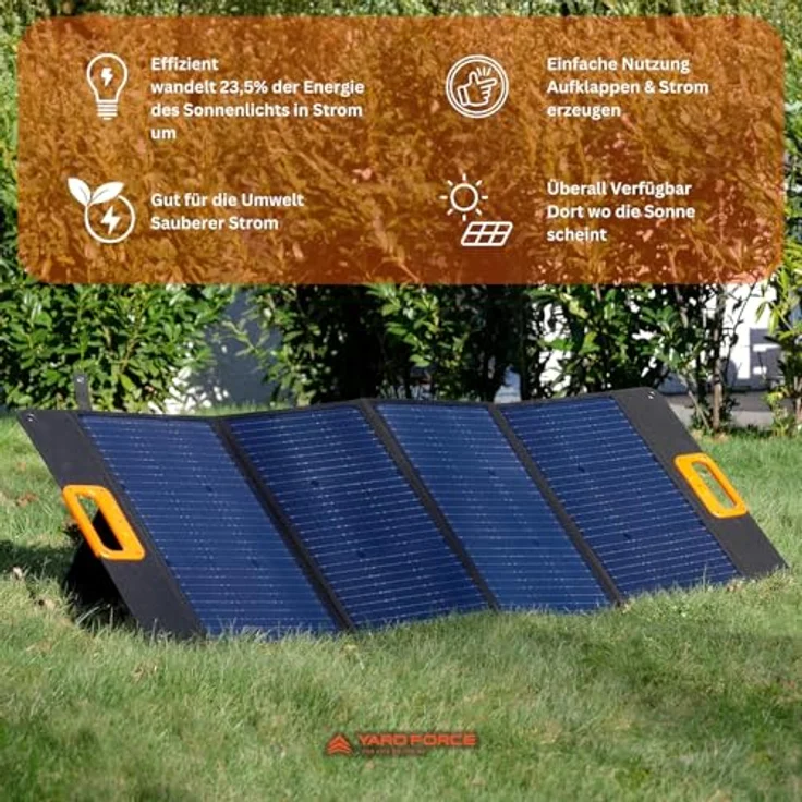 Yard Force Solarpanel 18V, Panel do ładowania stacji zasilania, effizient und tragbar – Bild 10