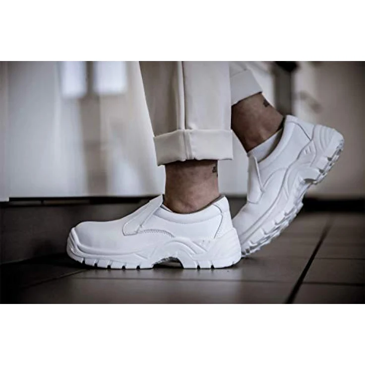 Nitras NITRAS CLEAN STEP SL, S2 Sicherheitsslipper, weiß, EN ISO 20345, Kunstleder, rutschfest, kälteisolierend, orthopädische Einlagen geeignet, 1 Paar – Bild 6