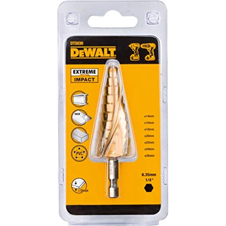 DEWALT DT5030-QZ Stufenbohrer HSS-G, Durchmesser 14-25mm, Metallbohrer – Bild 2