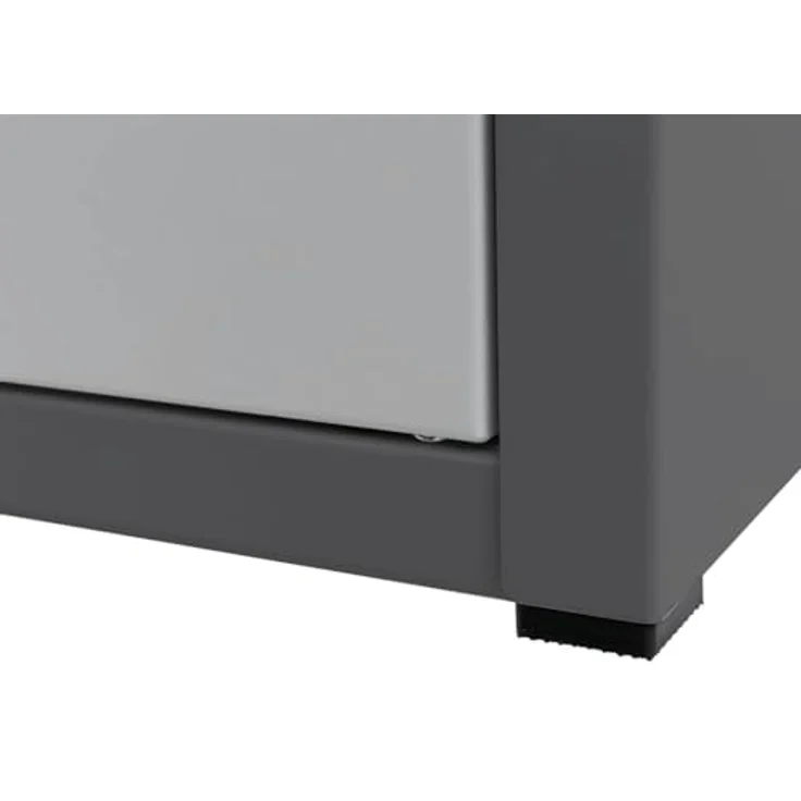 PROREGAL Paketkasten mit 2 Fächern, Stahl dunkelgrau/grau, HxBxT 78x49x38cm, wetterfest und sicher, mit seitlicher Verriegelung und Bodenanker – Bild 8