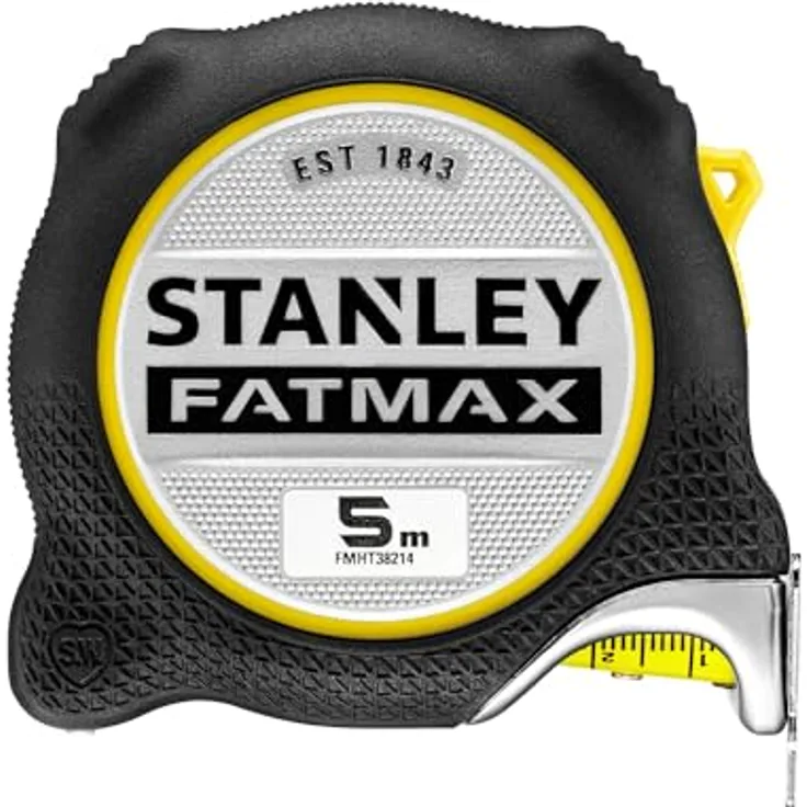 STANLEY FATMAX XTREME 5M Maßband, Fingerbremse, doppelseitiger Druck, 16cm BladeArmor-Beschichtung, Gelb