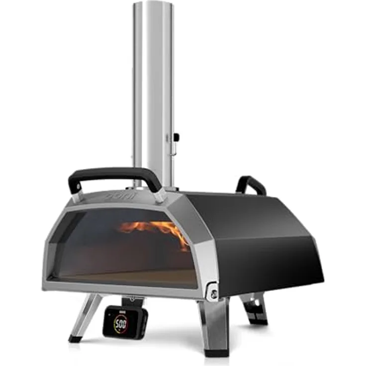 Ooni Karu 2 Pro, Multi-Brennstoff Pizzaofen mit Holz-, Holzkohle- und Gasbetrieb, optimale Temperaturkontrolle bis 500°C