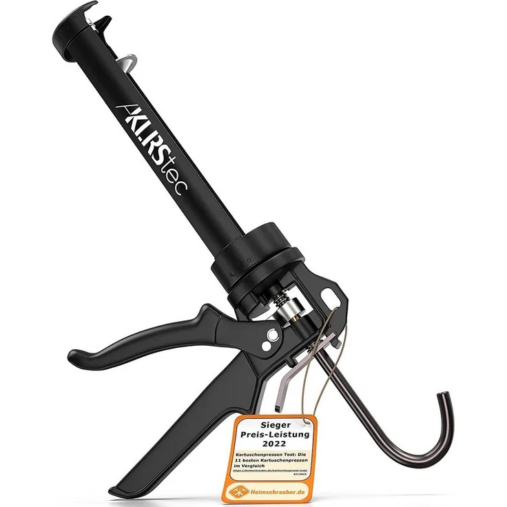KLRStec Kartuschenpistole - Kartuschenpresse mit maximaler 25:1 Übersetzung - Profi 4K Kartuschenpistole für alle gängigen 150-300ml Dicht- und Klebstoff-Kartuschen, Silikon, Acryl, Mörtel etc. - Preisvergleich