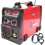 Apex Inverterschweißgerät 3in1 Schutzgas Schweißgerät 200A Fülldraht MIG/MAG WIG Elektrode 13963, Multifunktionsschweißgerät 3in1 200A für MIG, WIG und Elektrode, blau - Preisvergleich