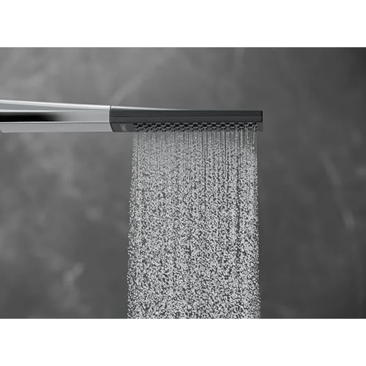 hansgrohe Rainfinity Stabhandbrause 100, elegante Duschbrause mit PowderRain Strahlart, Chrom und Anthrazit, 13.80 l/min – Bild 5