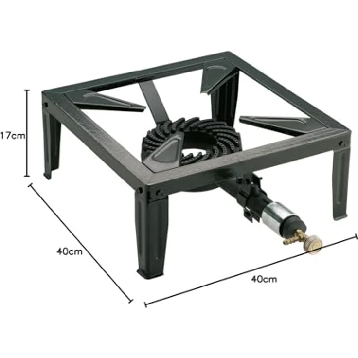 CAO KEMPER, tragbarer Gaskocher mit 8600 Watt Brennleistung, Gusseisen, 3,8 kg – Bild 8