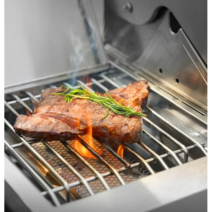 TAINO Gasgrill PLATINUM YAMARA 4+2, Gusseisenrost, Backburner, Sear-Brenner - Silber – Bild 5