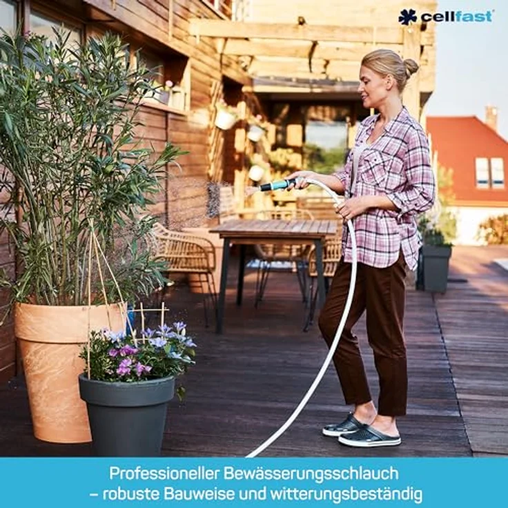 Cellfast Gartenschlauch SET PLUS 3-lagiger Wasserchlauch mit dauerhafter Verstärkung aus Garn höchster Qualität, druck- und UV-beständig, 25 bar Berstdruck, 25m, 1-2 zoll, 10-290 – Bild 7