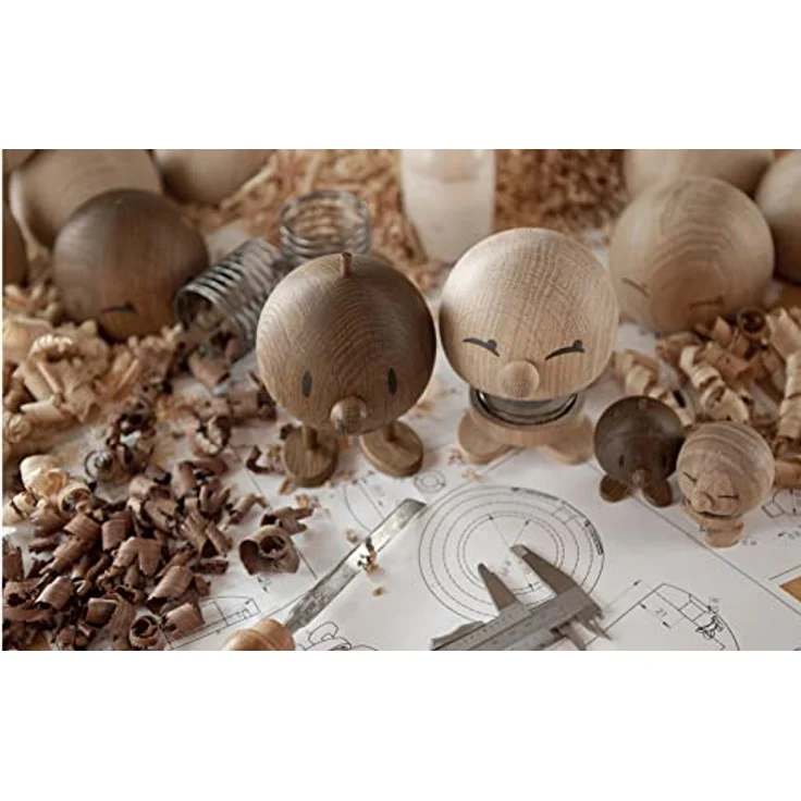 Hoptimist Bumble Raw Oak Small, Wackelfigur, Wackel Figur, Dekoidee, Unbehandelte Eiche, Braun, Ø 5 cm, 7004-03 – Bild 6