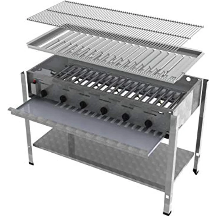 ChattenGlut Gasgrill Gastrobräter 27kW Edelstahl mit Rost, BxTxH: 1140x530x800 cm – Bild 6
