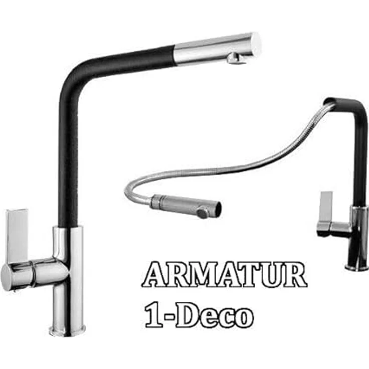 Lindbergh Spülen Rein Schwarz Antibakterielle Granit Spüle "MEG44" + Siphon Einbauspüle Küchenspüle Spülbecken + IMPRÄGNIERUNG - MADE IN GERMANY – Bild 4