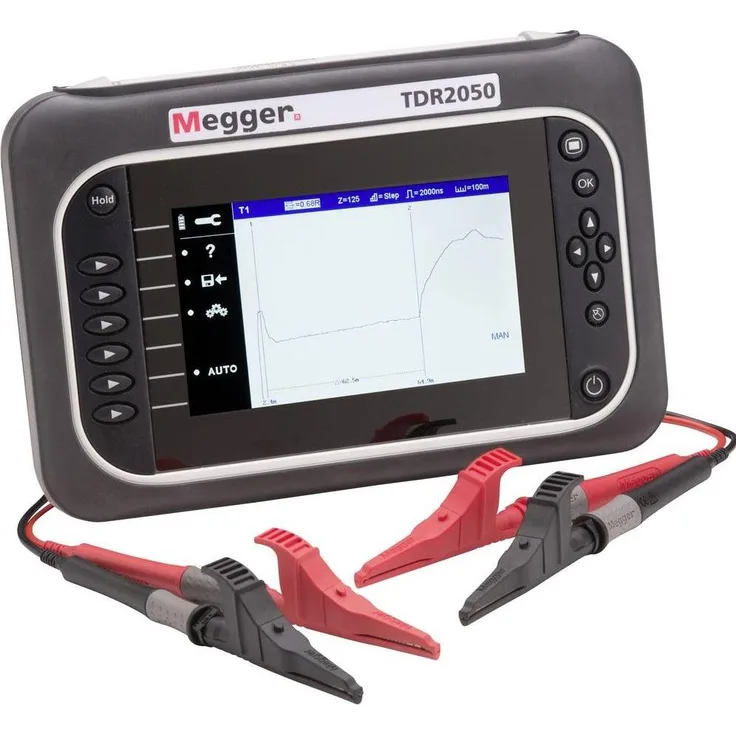 Megger TDR2050, Multimeter und Kabelmeter CAT IV 600V mit 2 Kanälen und Farbbildschirm