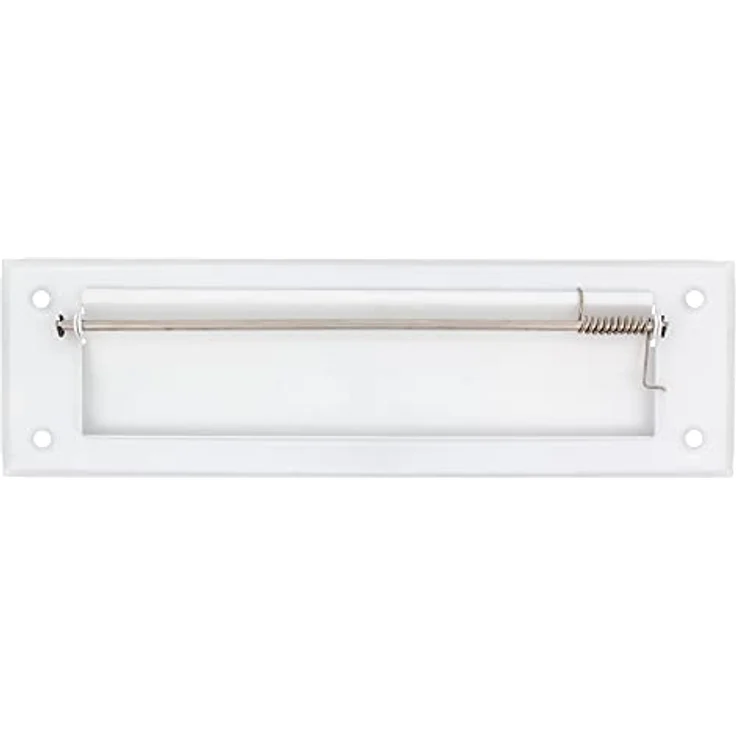 Amig - Briefschlitz für Briefkasten | Für Innen- und Außenwände oder -Türen | Briefeinwurf aus Edelstahl | Größe 254x73 cm | Schlitzmaße: 198x48 mm | Weiß Farbe – Bild 3