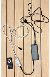 Infraworld Lumia Anschluss-Set, Saunaleuchte mit Netzteil, Controller und Fernbedienung