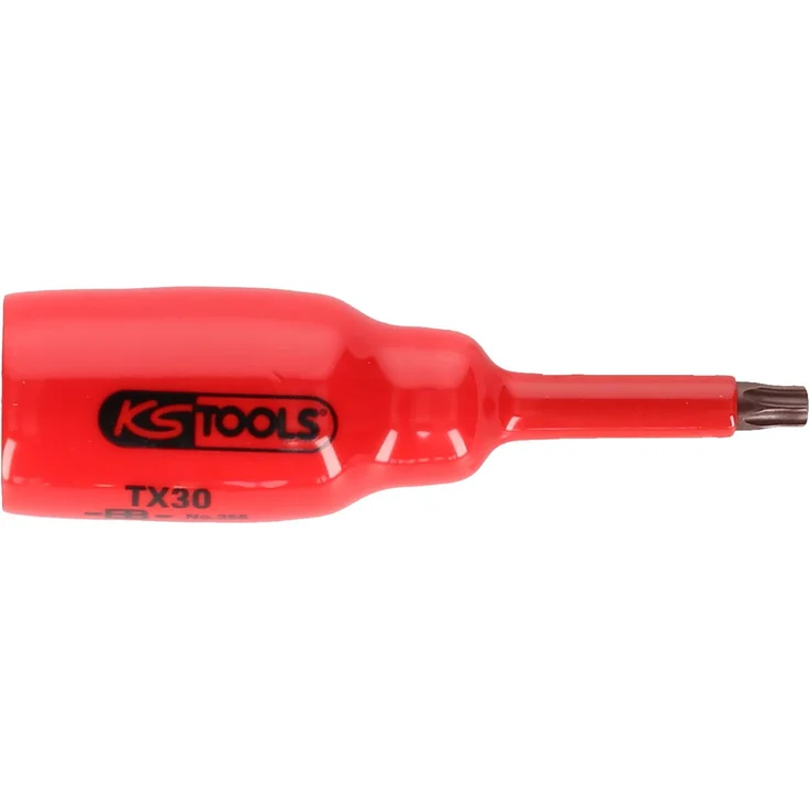 KS Tools Torx-Bit 1/2" Stecknuss T60, kurz mit Schutzisolierung, brüniert, 1000V geprüfte Isolierung – Bild 1