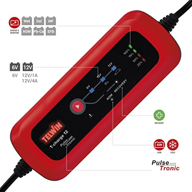 Telwin T-Charge 12 PulseTronic Batterieladegerät Erhaltungsladegerät 6 V-12 V – Bild 6