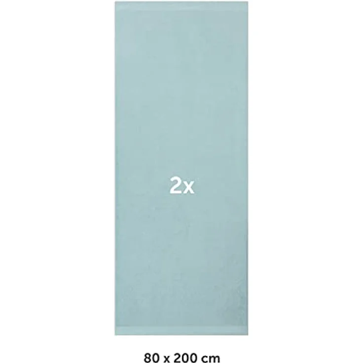 Blumtal Saunatuch, Hellblau, 80x200 cm, Oeko-Tex® Standard 100, 100% Baumwolle, für Freizeit und Wellness – Bild 2