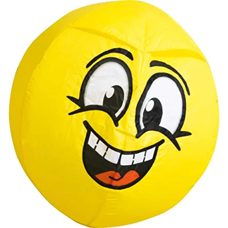 HQ Bouncing Moodeez Happy, Bodenwindspiel, Spaß am Strand oder auf der Wiese, Durchmesser: 60 cm, inkl. Häring, ab 3 Beaufort