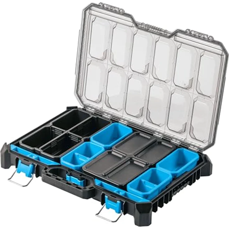 Högert Technik Niedriger Koffer-Organizer HTM, 5 Funktionelle Tassen, Modularer Aufbau, Resistent gegen Beschädigungen, Schutz vor Nässe und Staub - HT7G507 – Bild 2