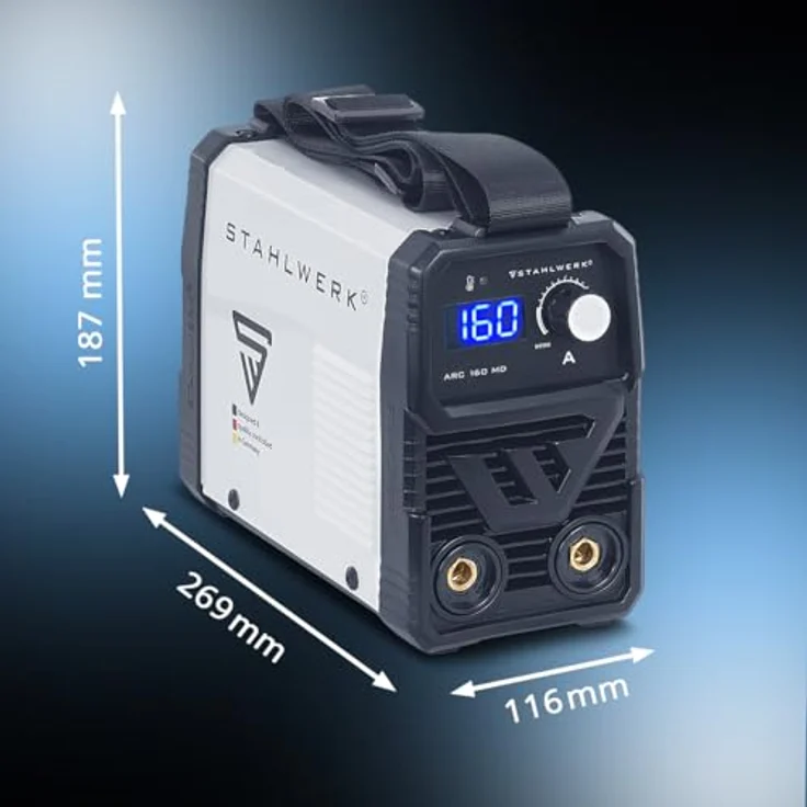 STAHLWERK ARC 160 MD - DC Schweißgerät, 160 Ampere Vollausstattung für MMA und WIG, inkl. Schutzhülle und Schweißhelm ST-450R – Bild 10