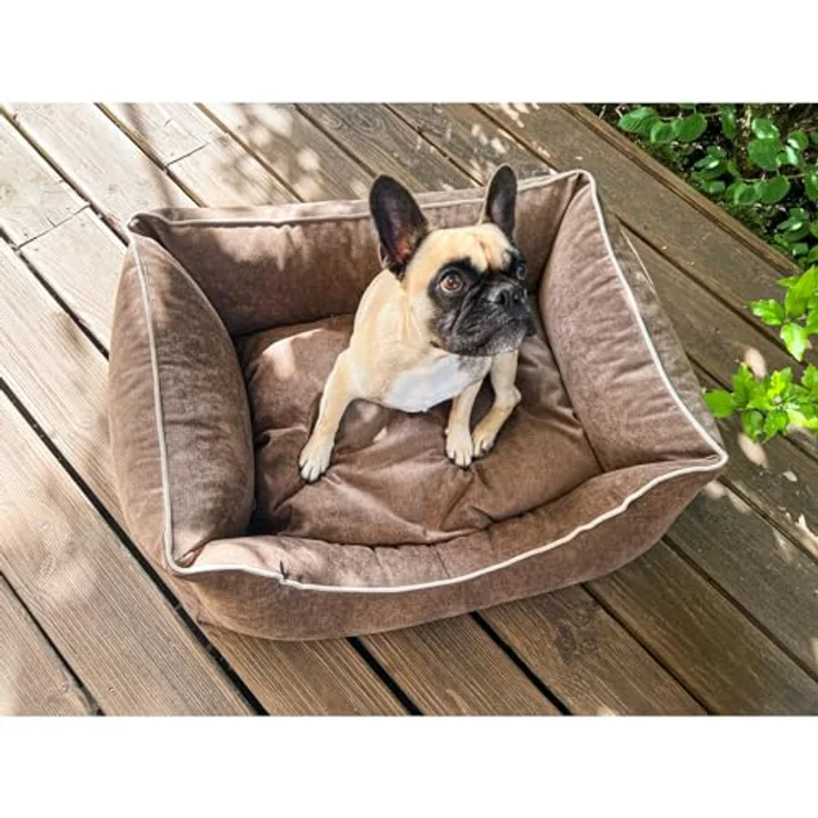 Aumüller Hundesofa Ortho Line, Braun - 100 cm - Orthopädisches Sofa für Hunde | Wendekissen mit Memory-Schaum | Abnehmbarer Bezug | Gefertigt in Europa – Bild 5