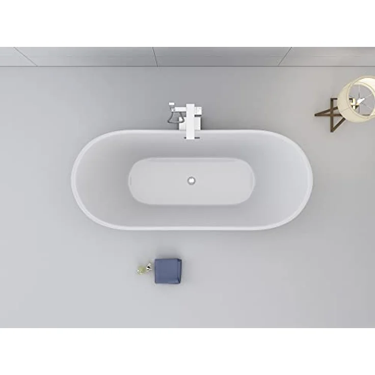 Jet-Line Lausanne II Design Badewanne | Freistehend | weiss | Acryl | Doppelwand | inkl. Zubehör | Maße: ca. 170 x 80 x 58 cm | Füllmenge: ca 204 Liter – Bild 5