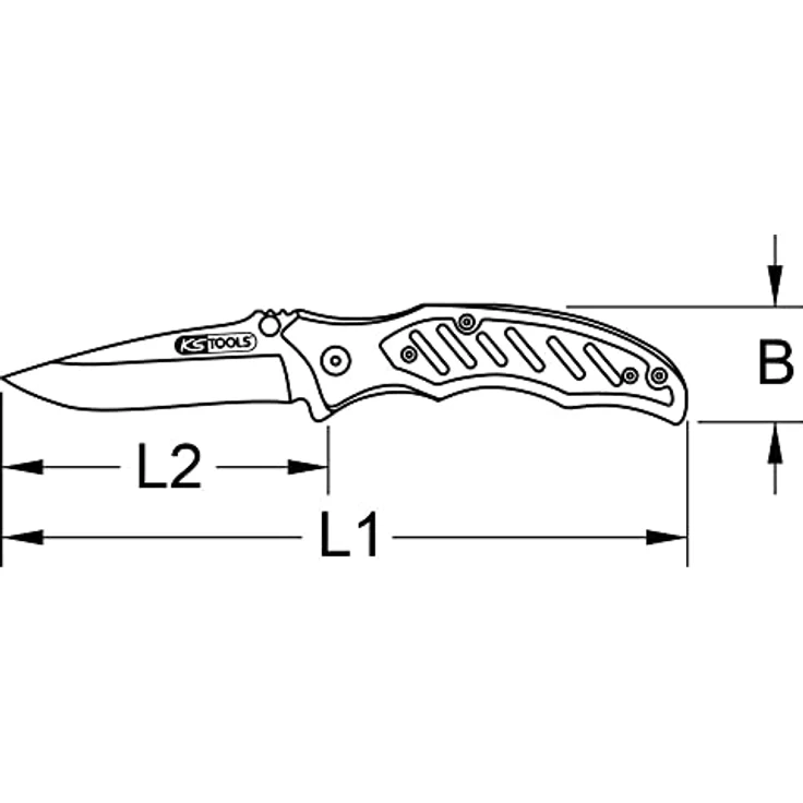 KS Tools 907.2105 Klappmesser mit Tasche,193mm 115mm, geschlossen – Bild 6