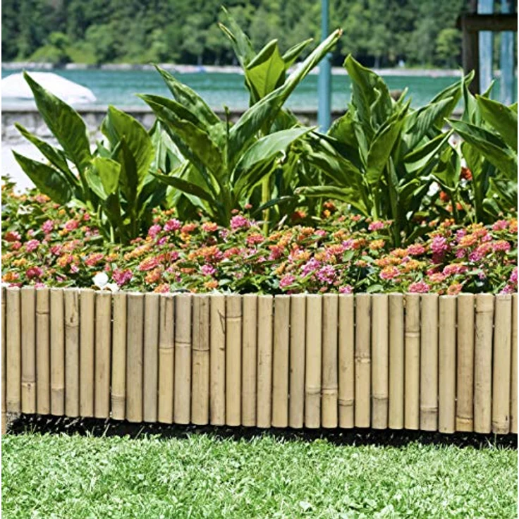 Windhager Beeteinfassung Typ 3 Bambus flexibel, Steckzaun, Rasenkante, Beetumrandung, Palisade, 100 x 20/35 cm, 06491 – Bild 5