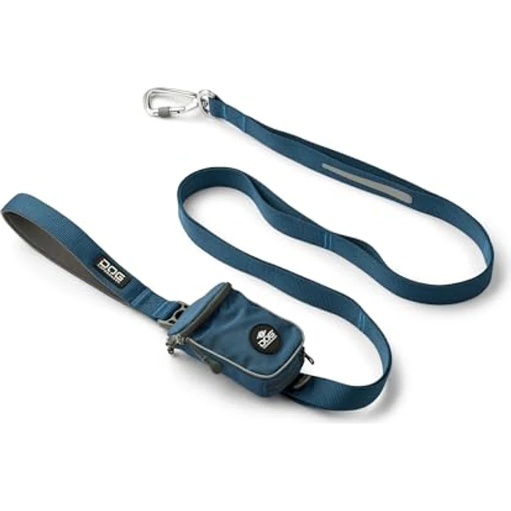 DOG Copenhagen Urban Trail 3.0 Leine, Ocean Blue, L - Vielseitige Hundeleine mit eingebautem Kotbeutelspender, Neopren-gepolsterter Griff und reflektierendem Besatz – Bild 1