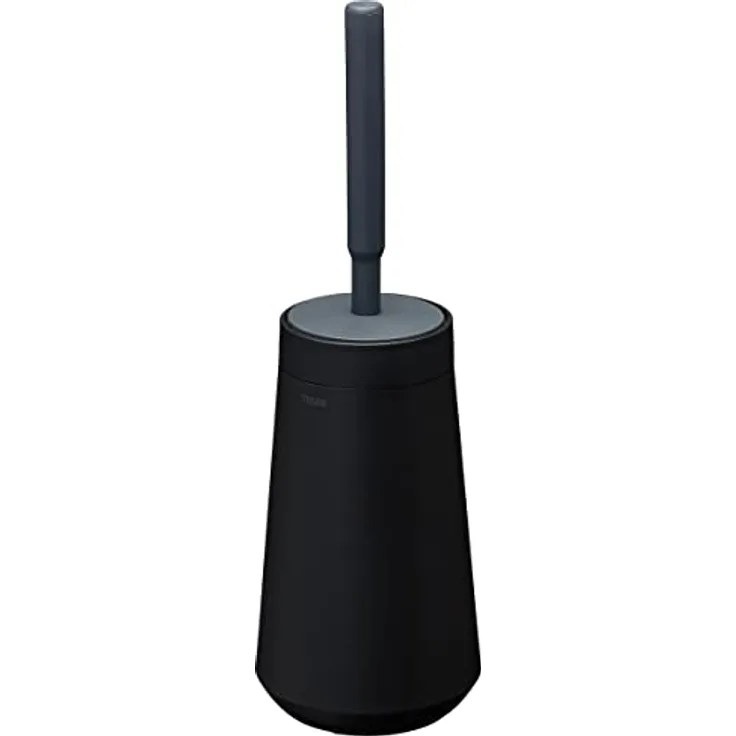 Tiger Tess Toilettenbürstenhalter mit flexibler Swoop WC-Bürste, freistehend oder zur Wandmontage (Kleben oder Schrauben), Farbe: Schwarz / Anthrazit