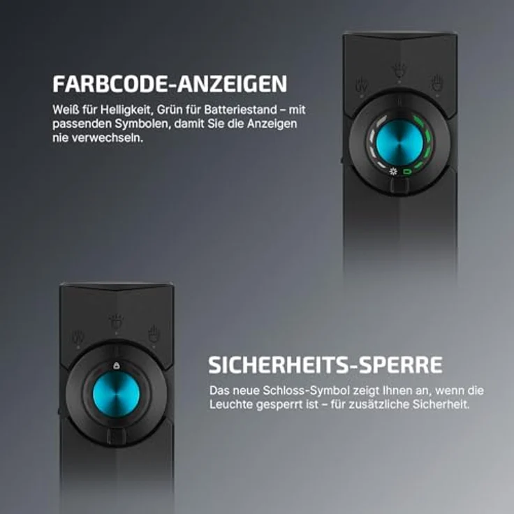 OLIGHT ArkPro, LED Taschenlampe aufladbar mit 1500 Lumen, 205m Leuchtweite, Grünlicht und UV-Funktion, IPX7 wasserdicht, Schwarz – Bild 5
