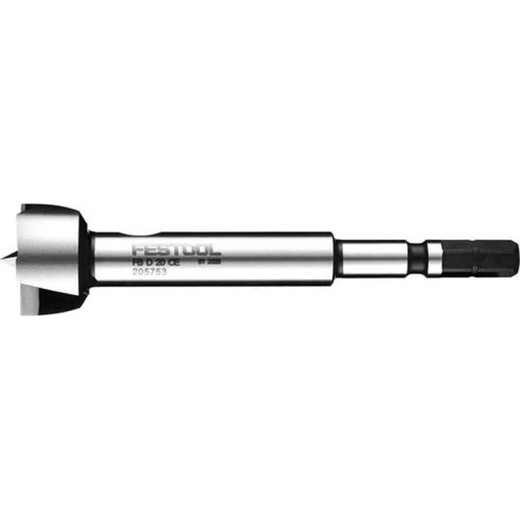 Festool Forstnerbohrer FB D 20 CE - 205753, 20 mm, austauschbare Zentrierspitze für exakte, ausrissfreie Sacklöcher – Bild 1