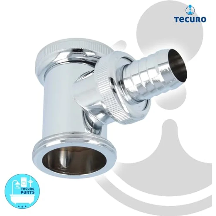 Siphon Abfluss Geruchsverschluss Zwischenstück Adapter für Geräte - Tecuro – Bild 2