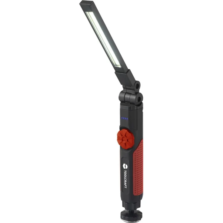 Toolcraft TO-8960835, LED Arbeitsleuchte mit 600 Lumen, USB-Aufladefunktion, klappbar, 360° drehbar, ABS-Material
