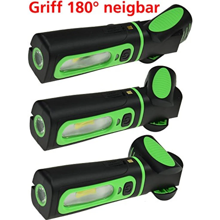 LED Stableuchte IP44 mit Akku & Ladestation Flexibel drehbar 2 Ladegeräte mit Ladeschale I Magnethalter – Bild 5