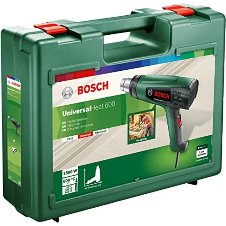 Bosch Heißluftgebläse UniversalHeat 600 (1.800 W, Temperatur: 50-300-600°C, im Koffer) – Bild 3